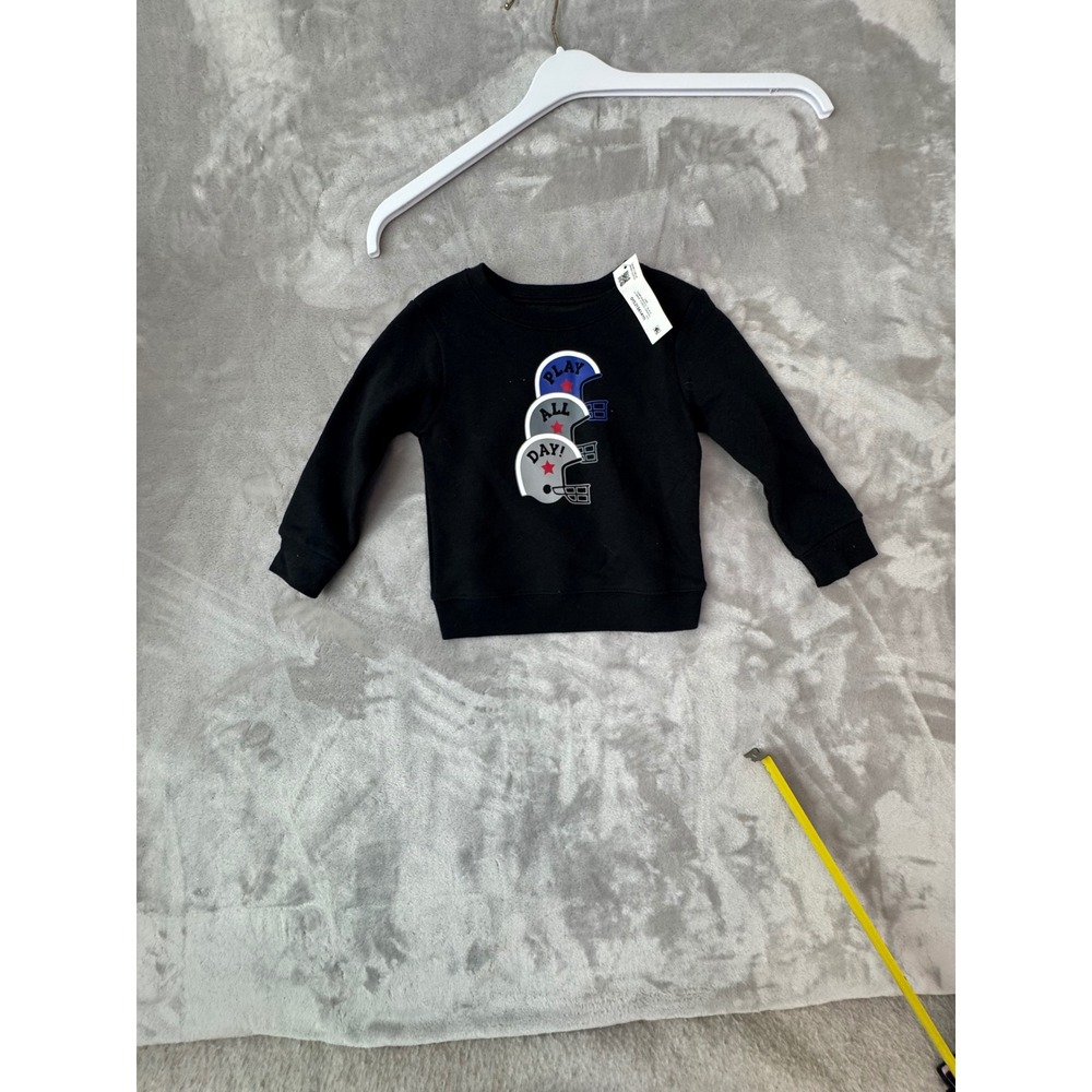 Garanimals Toddler Boys Black Play All Day Football Graphic Sweatshirt 24M NEW